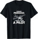 Pilot Forget Princess I Want To Be A Pilot Airplane Flying T-Shirt - T-Shirt | Black