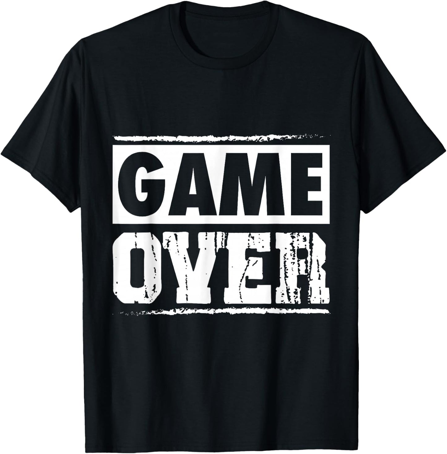Game Over Vintage Retro Video Games Gaming arcade Men Women T-Shirt - T-Shirt | Black