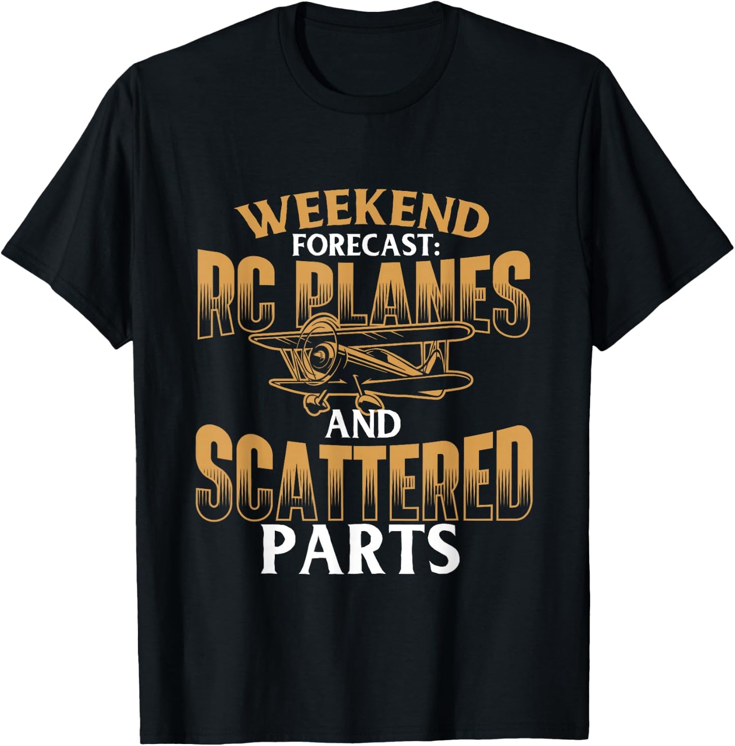 Weekend Forecast RC Planes And Scattered Parts - RC Pilot T-Shirt - T-Shirt | Black