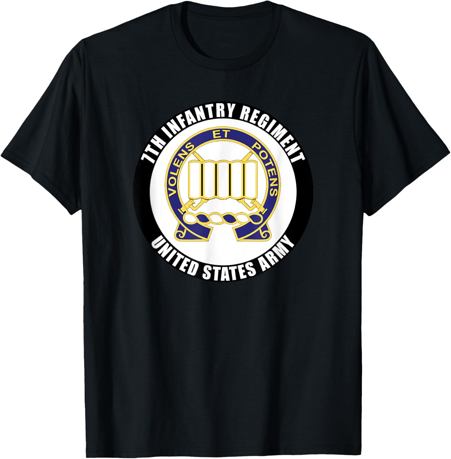 7th Infantry Regiment United States Army Veteran Military T-Shirt - T-Shirt | Black