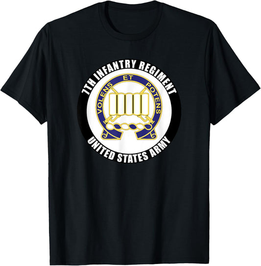 7th Infantry Regiment United States Army Veteran Military T-Shirt - T-Shirt | Black