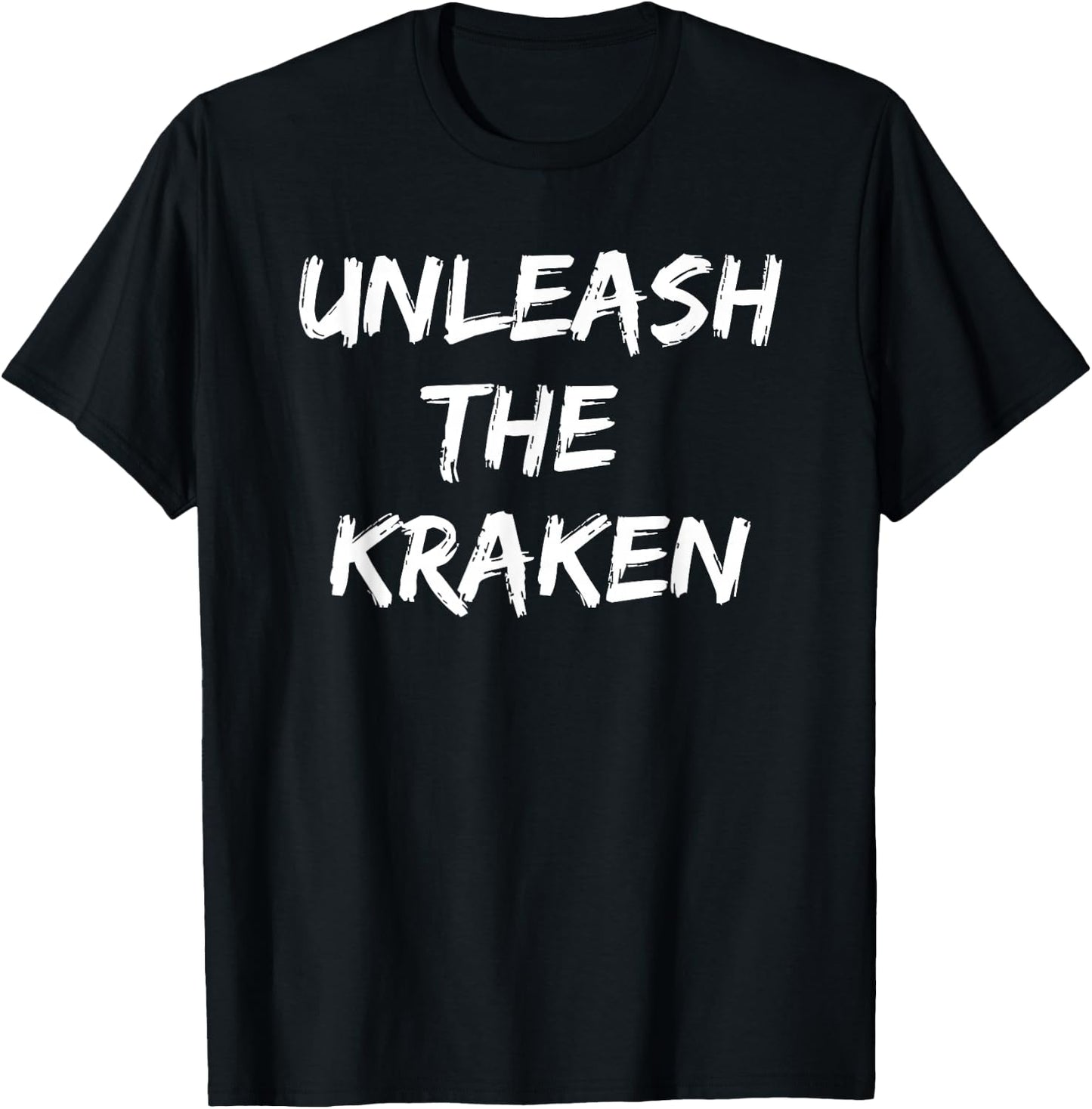 Cool Funny Unleash The Kraken Shirt Novelty Gift Men Women T-Shirt - T-Shirt | Black