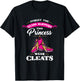 Forget Glass Slippers This Princess Wears Cleats Soccer Gift T-Shirt - T-Shirt | Black