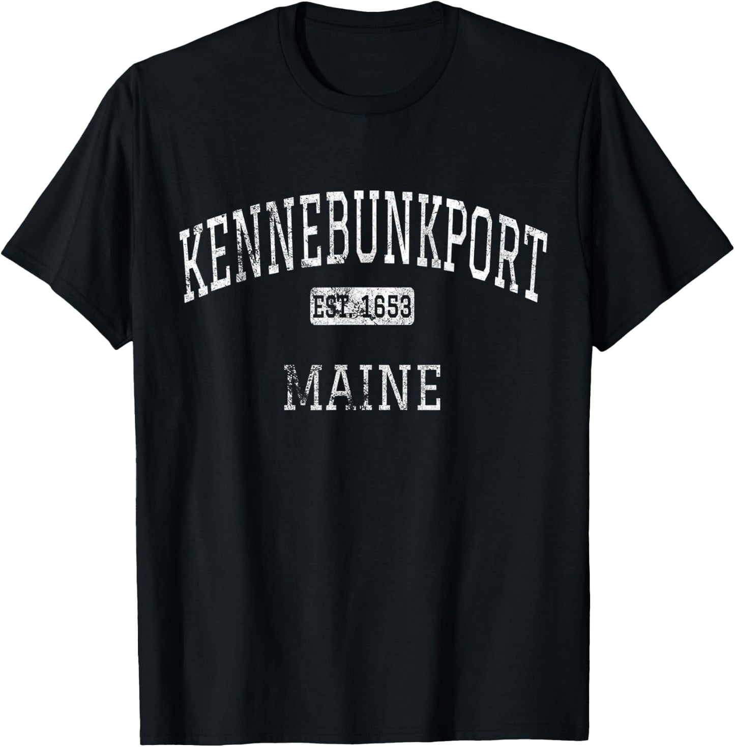 Kennebunkport Maine ME Vintage T-Shirt - T-Shirt | Black