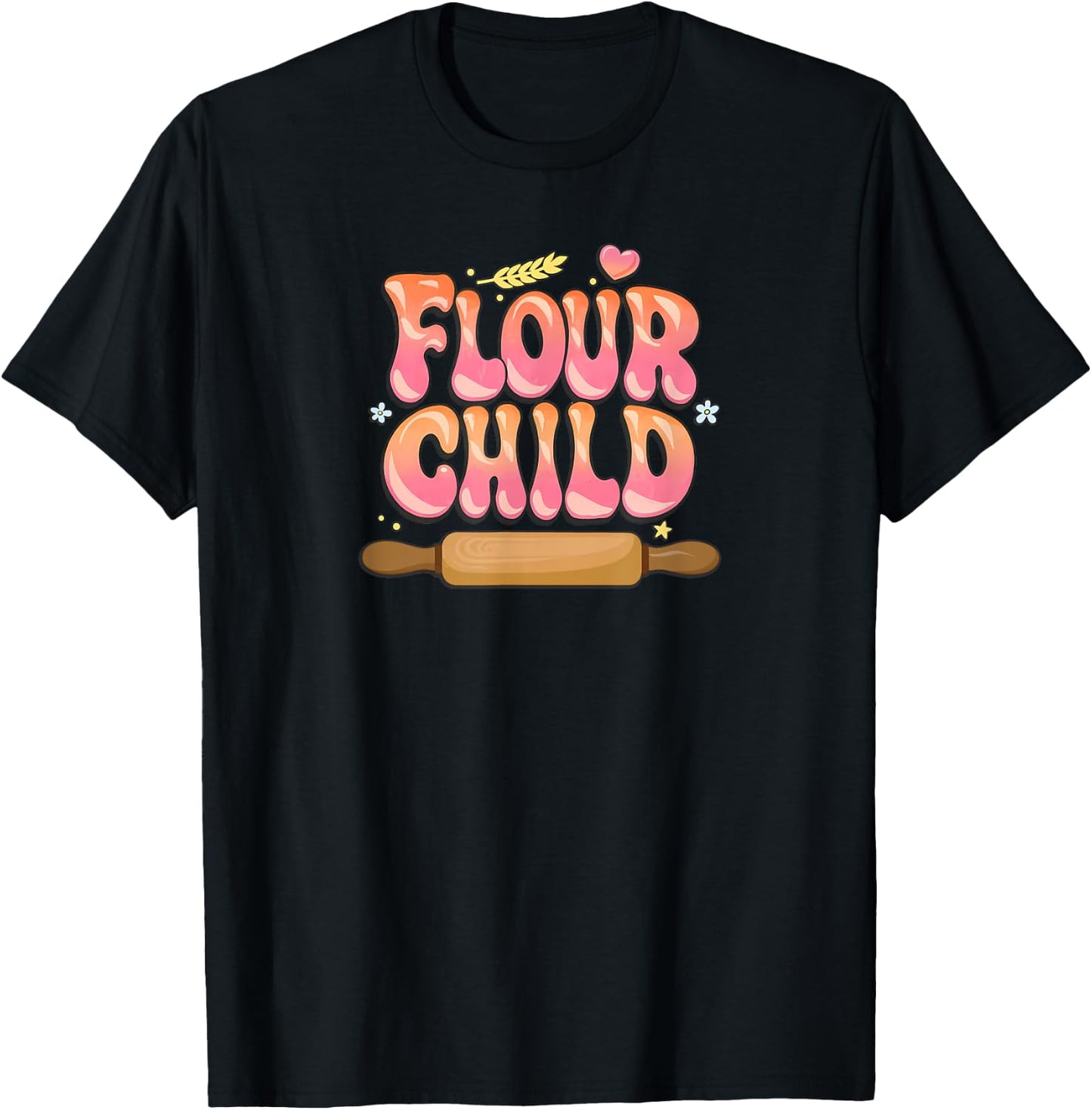 Flour Child Funny Baker T-Shirt - T-Shirt | Black