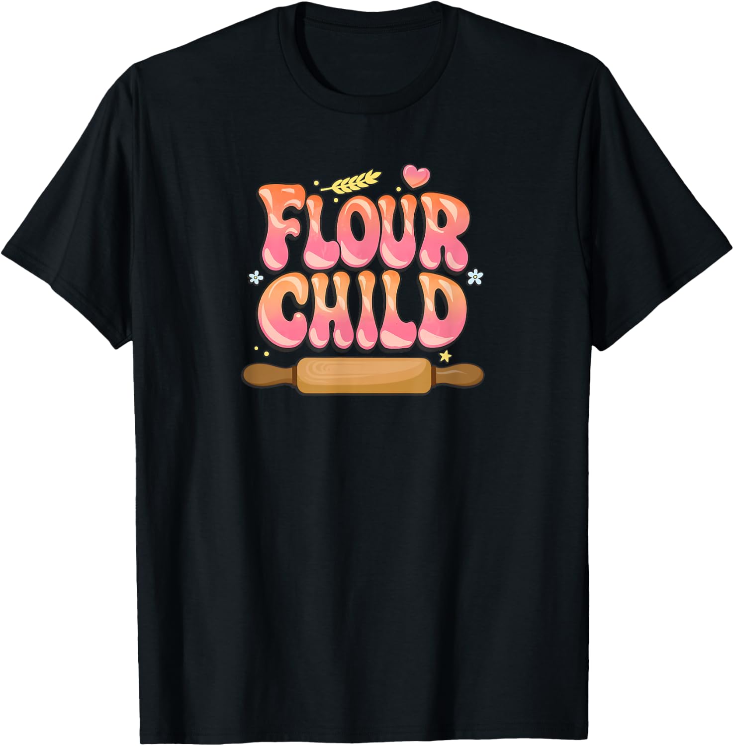 Flour Child Funny Baker T-Shirt - T-Shirt | Black