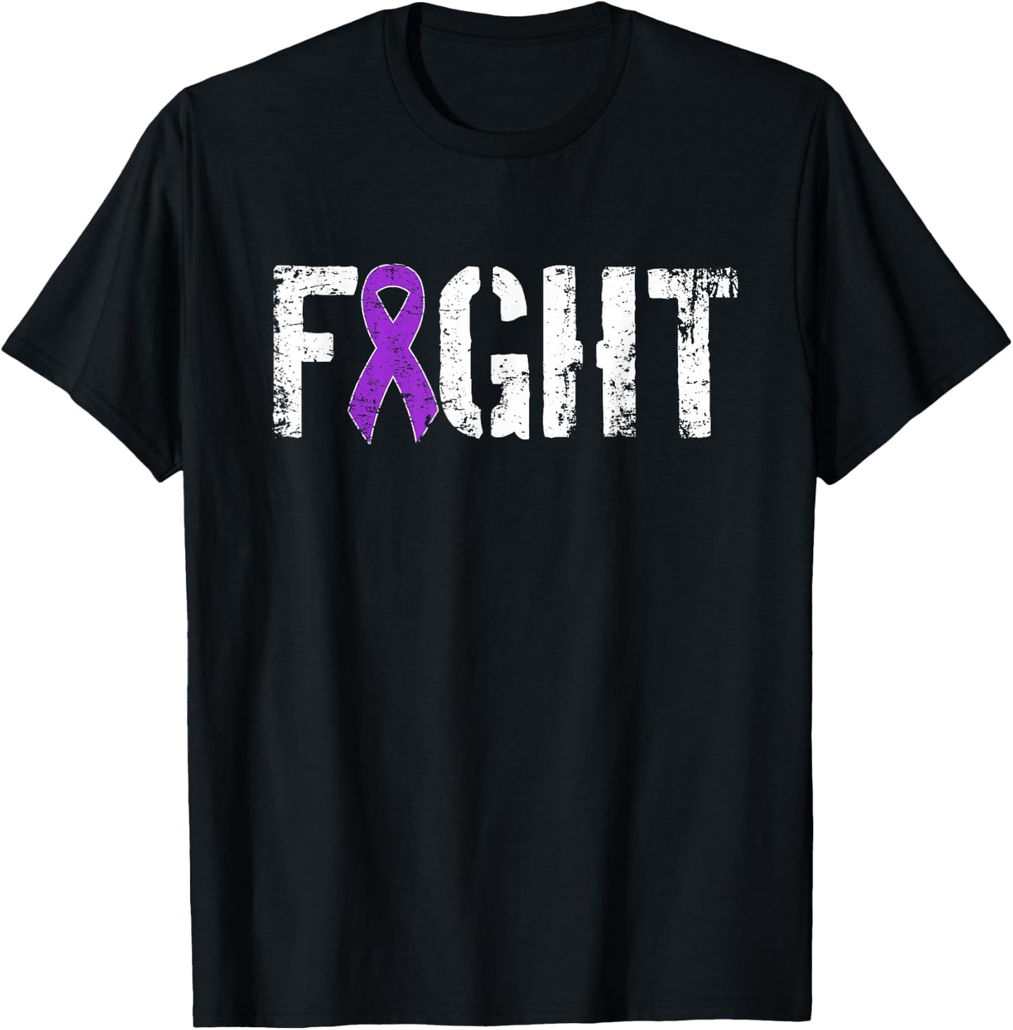 Fight Pancreatic Cancer - Military Style Awareness Ribbon T-Shirt - T-Shirt | Black