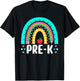 Pre-K Rainbow Teacher Team Pre-K Squad Toddler Girl Boy T-Shirt - T-Shirt | Black