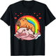 Capybara Giant Cavy Rodent With Rainbow Hearts Blobfish T-Shirt - T-Shirt | Black