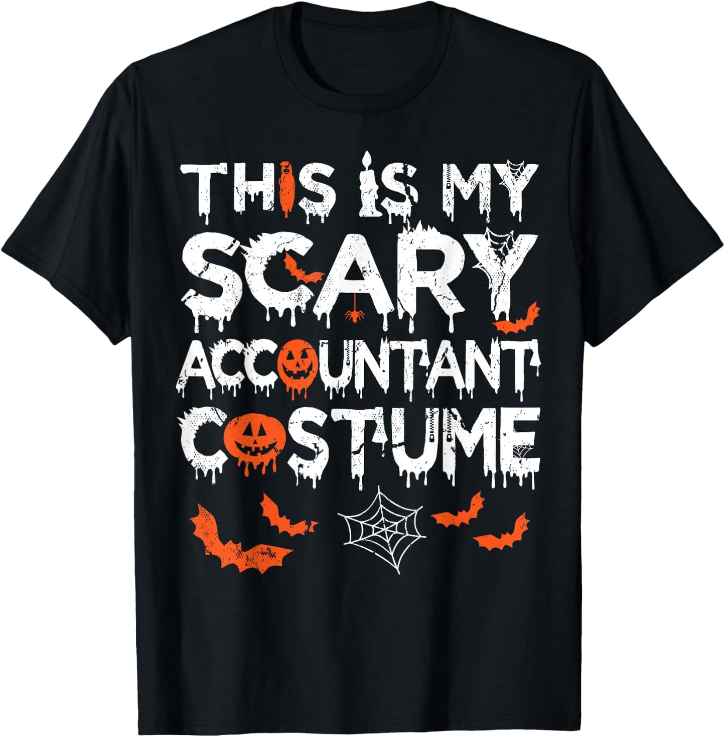 This Is My Scary Accountant Costume Funny Halloween T-Shirt - T-Shirt | Black