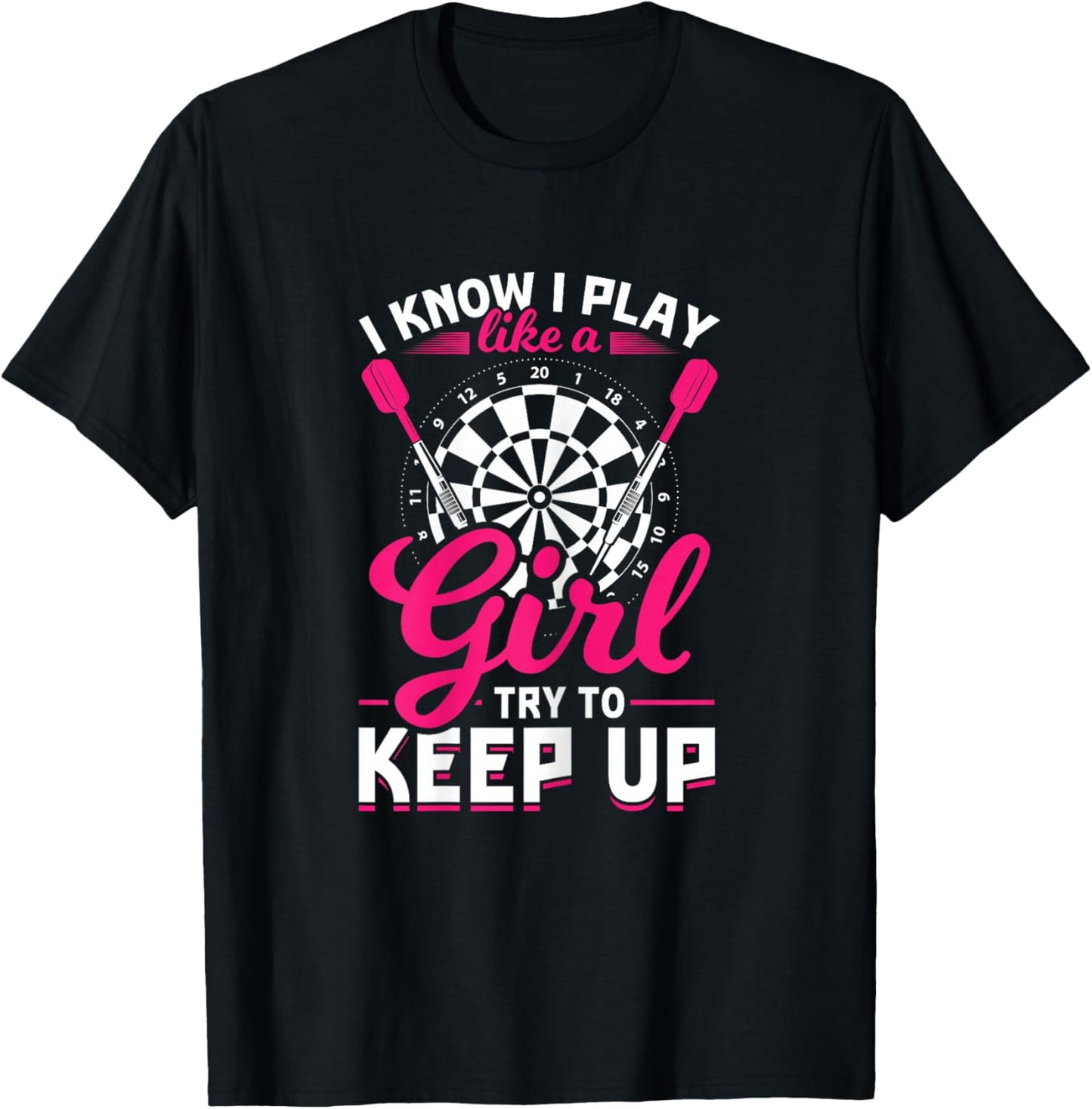 Darts Girl Dart Lover Woman T-Shirt - T-Shirt | Black