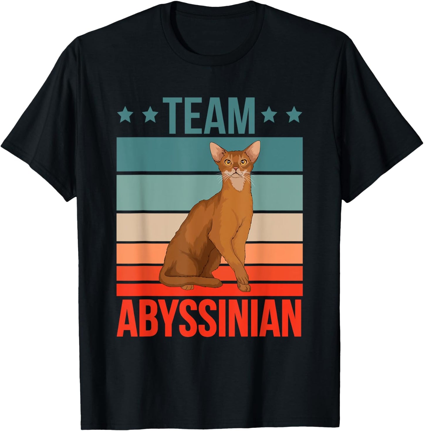 Team Abyssinian Quote Kitten Cat Stuff Abys Abyssinian T-Shirt - T-Shirt | Black