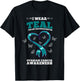I Wear Teal For My Granddaughter Ovarian Cancer Awareness T-Shirt - T-Shirt | Black