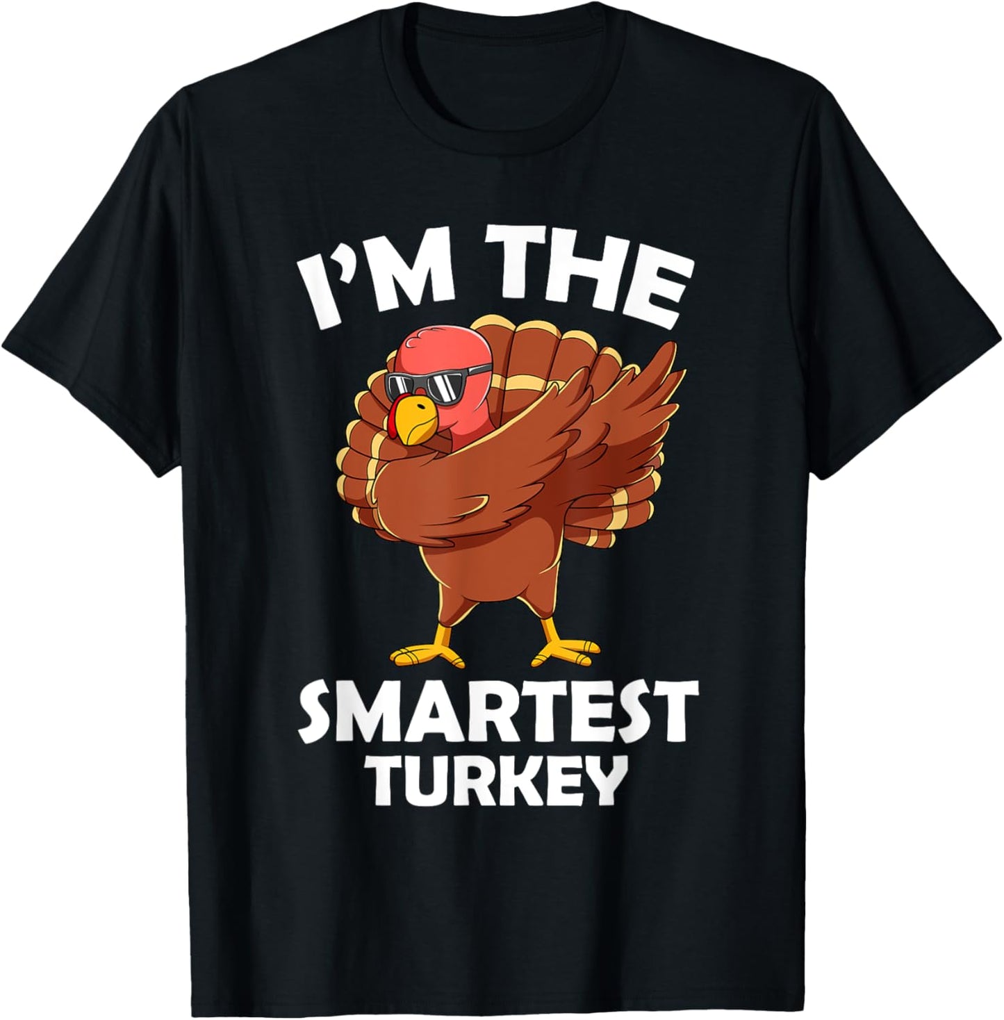 Smartest Turkey Family Group Matching Thanksgiving Party T-Shirt - T-Shirt | Black
