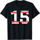 Baseball Number #15 T-Shirt - T-Shirt | Black
