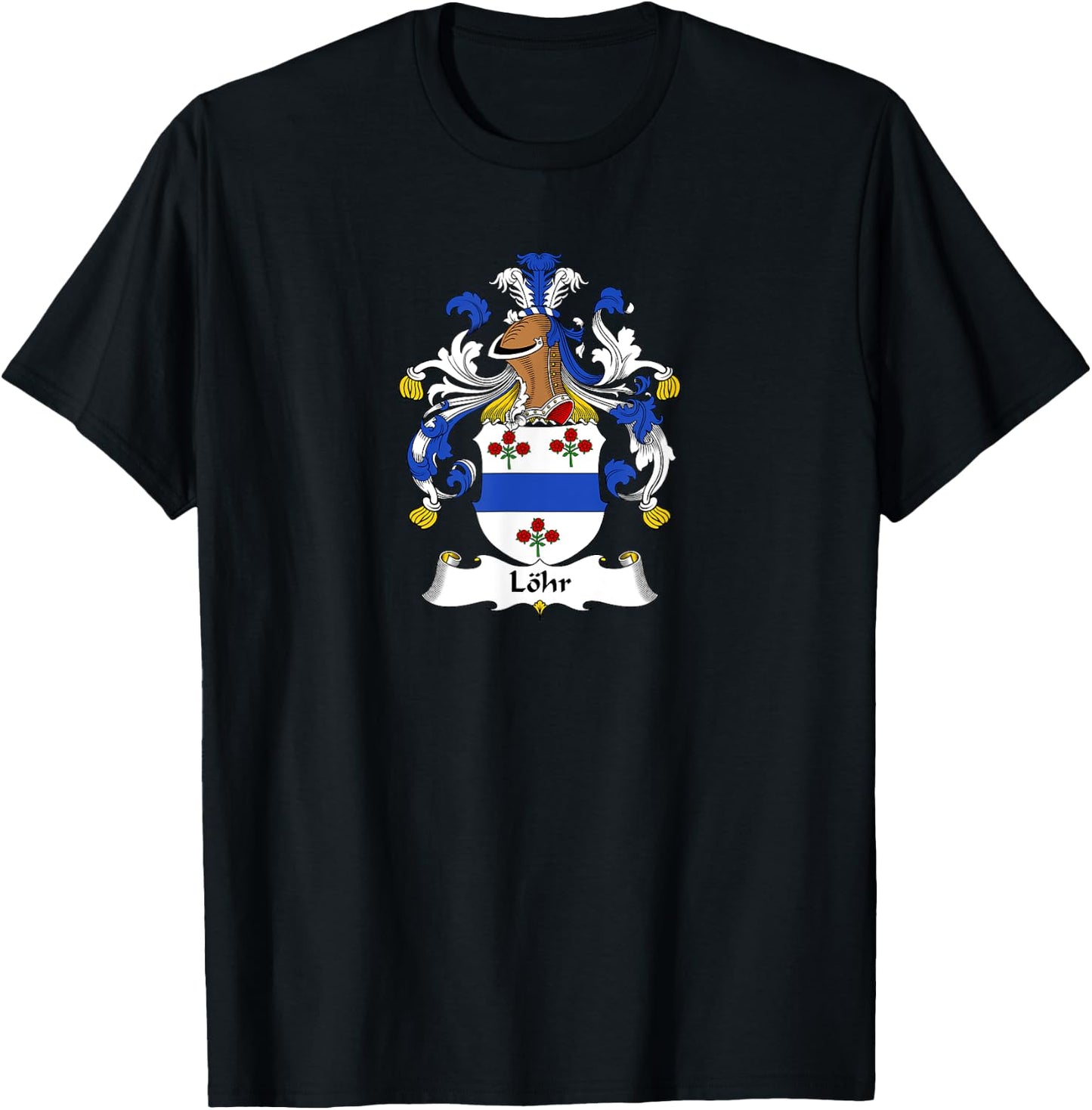 Löhr Coat of Arms - Family Crest T-Shirt - T-Shirt | Black