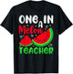 One In A Melon Teacher Watermelon Funny Summer Men Women Kids T-Shirt - T-Shirt | Black