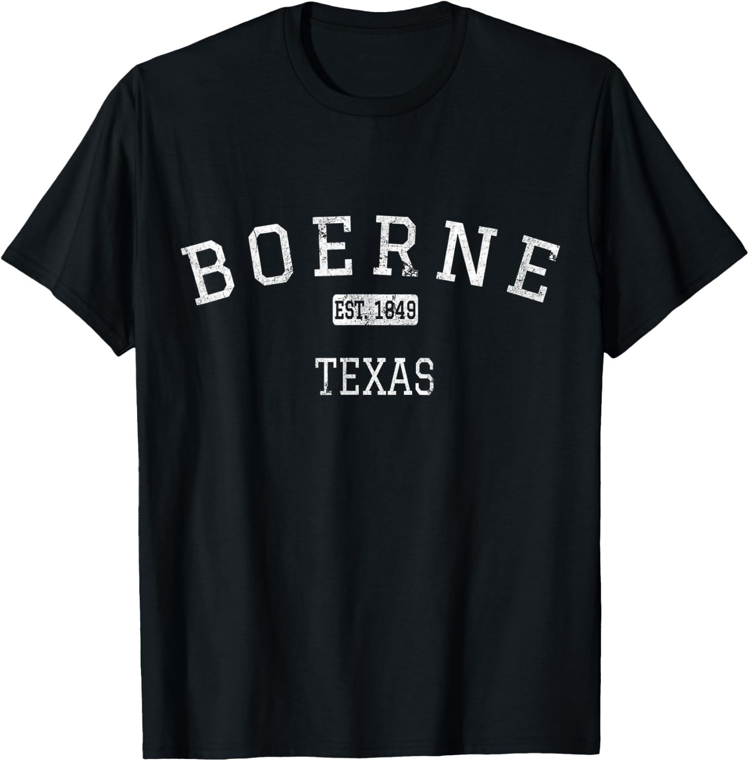 Boerne Texas TX Vintage T-Shirt - T-Shirt | Black