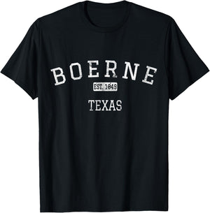 Boerne Texas TX Vintage T-Shirt - T-Shirt | Black