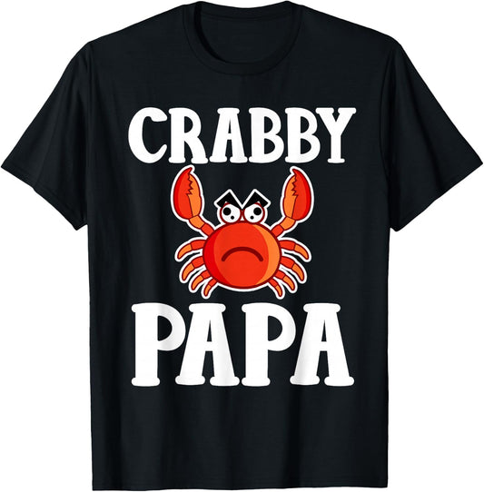 Cute Crabby Papa T-Shirt - T-Shirt | Black