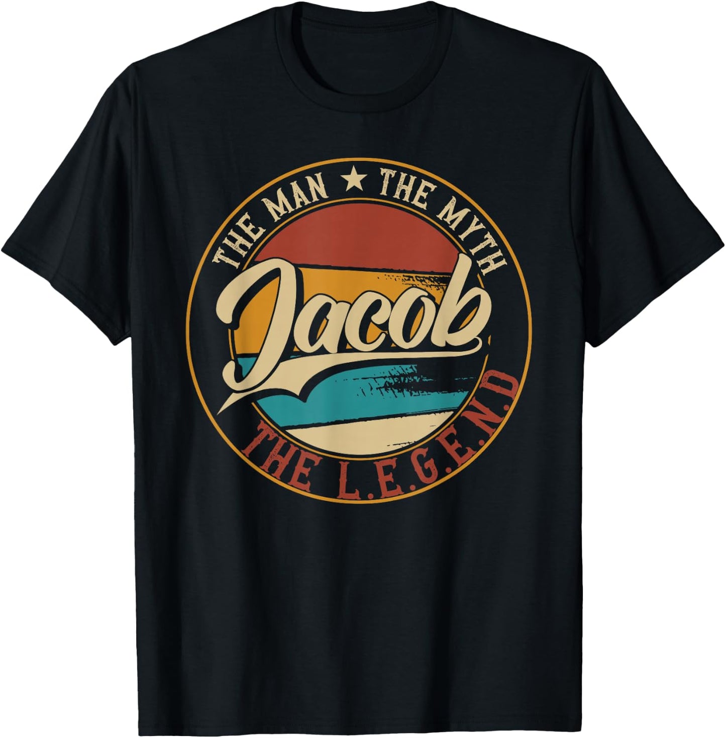 Jacob The man the myth the legend T-Shirt - T-Shirt | Black