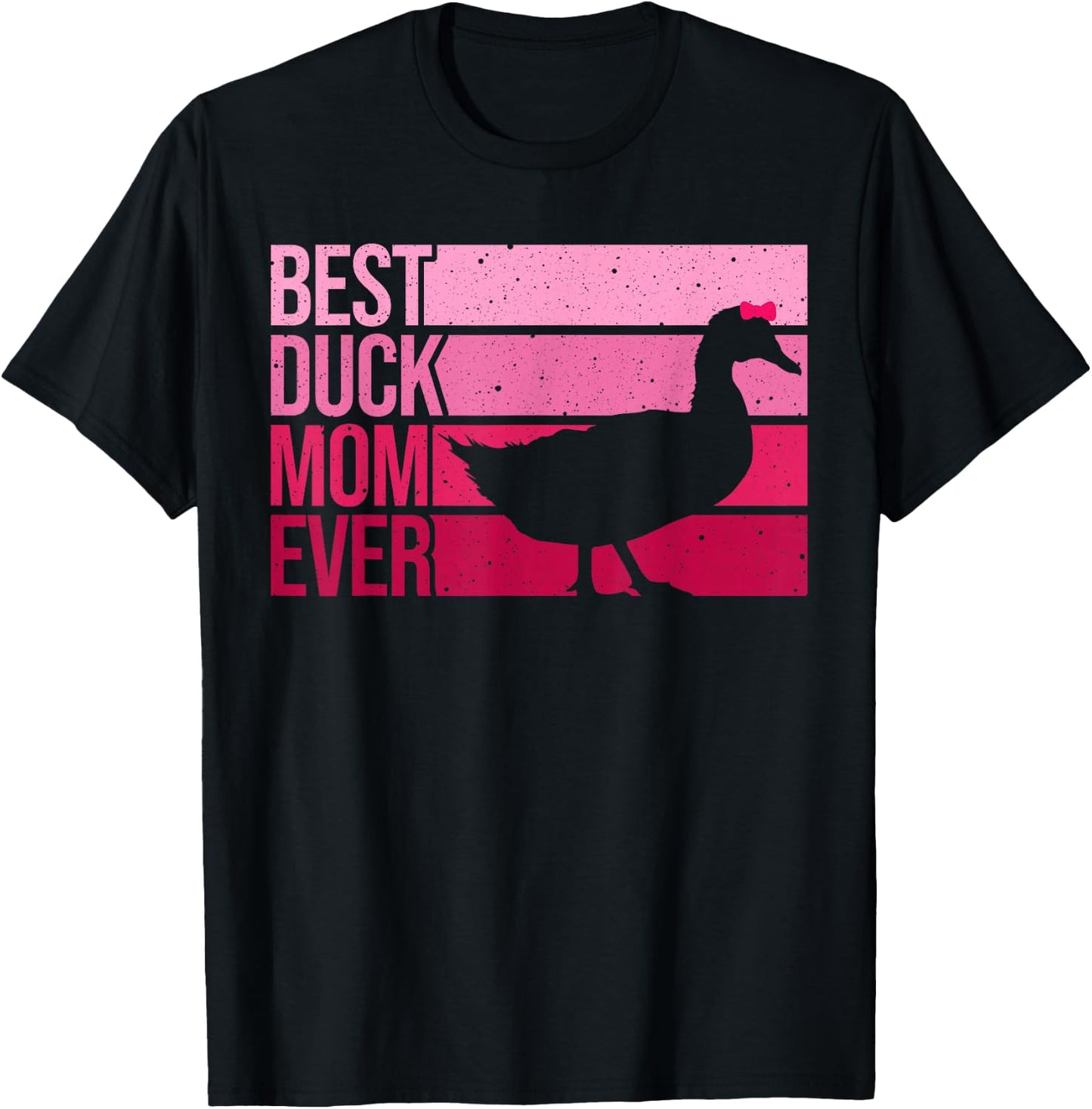 Funny Duck Mom Art Girls Mother's Day Duck Lovers T-Shirt - T-Shirt | Black