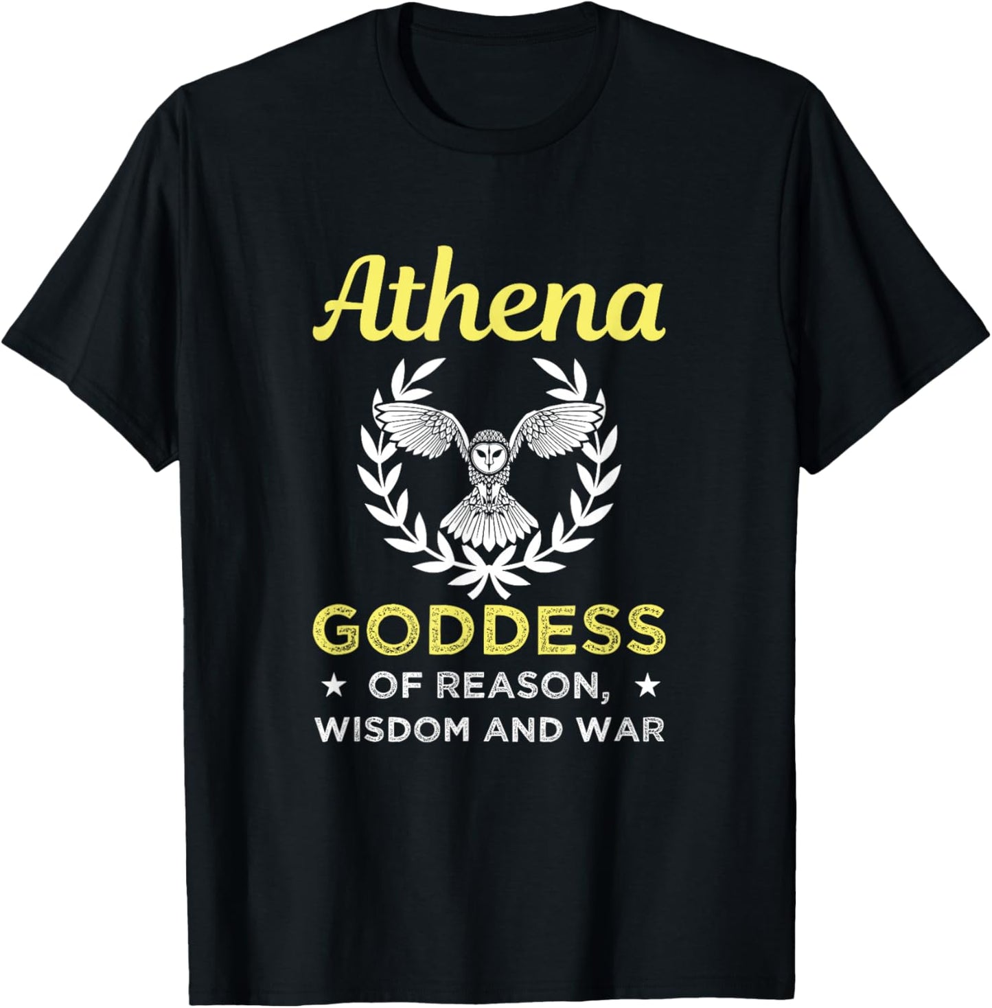 Athena Goddess Of Reason and War Greek Gods Mythology T-Shirt - T-Shirt | Black