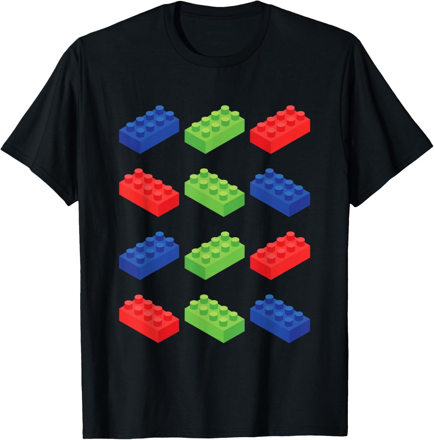 Building Blocks Bricks Master Builder Bricklayer Engineer T-Shirt - T-Shirt | Black