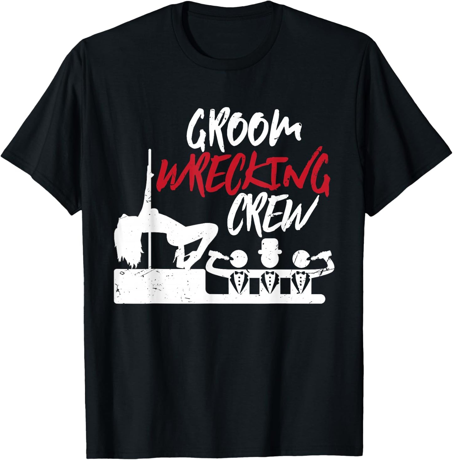 Grooms Crew | Wedding Bucks Groom Groomsmen | Bachelor Party T-Shirt - T-Shirt | Black