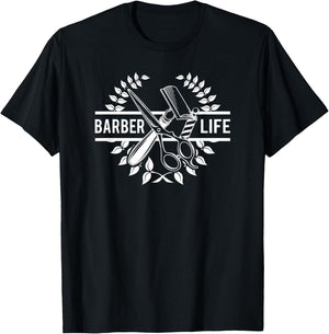 Cool Barber Life - Fancy Barbershop T-Shirt - T-Shirt | Black