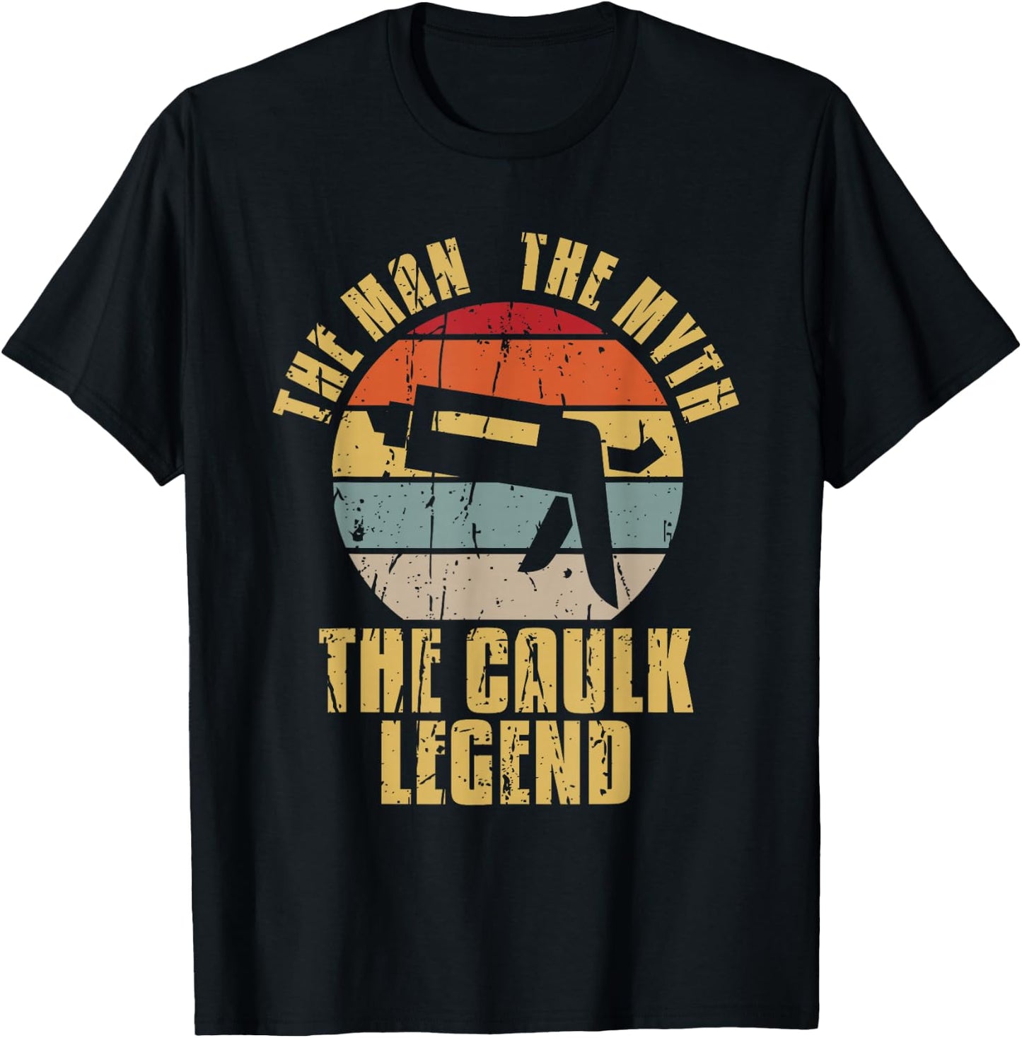 The Caulk Legend Caulking Vintage Caulk T-Shirt - T-Shirt | Black