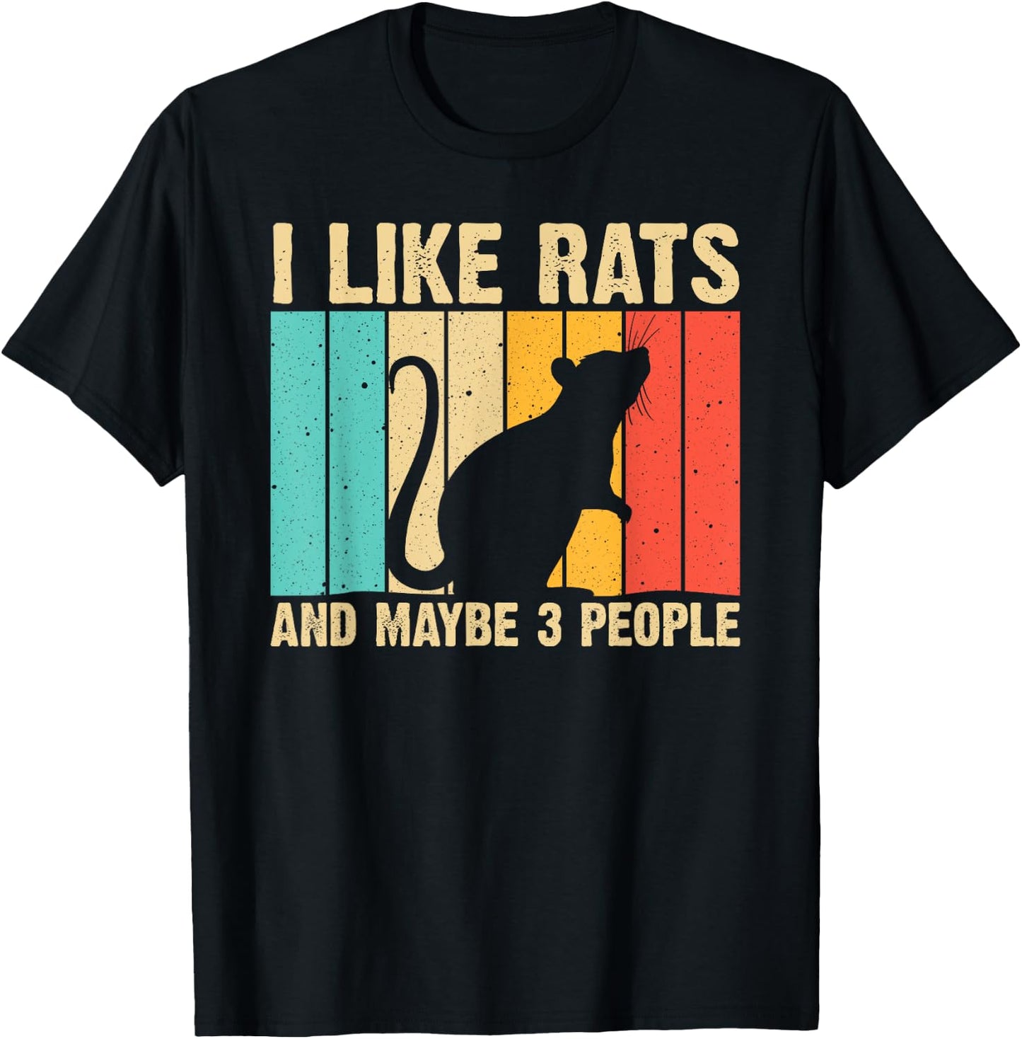 Funny Rat Design Rat Lover Men Women Mouse Rodent Introvert T-Shirt - T-Shirt | Black