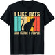 Funny Rat Design Rat Lover Men Women Mouse Rodent Introvert T-Shirt - T-Shirt | Black
