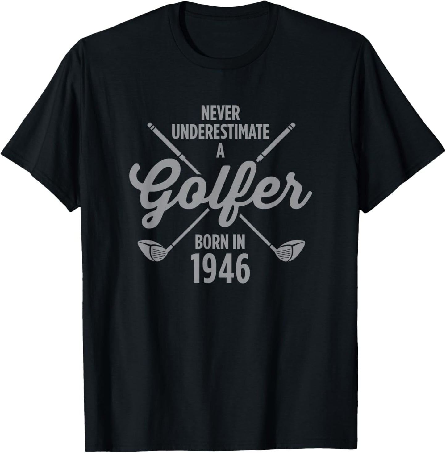 80 Year Old Golfer: Golfing Golf 1946 80th Birthday T-Shirt - T-Shirt | Black