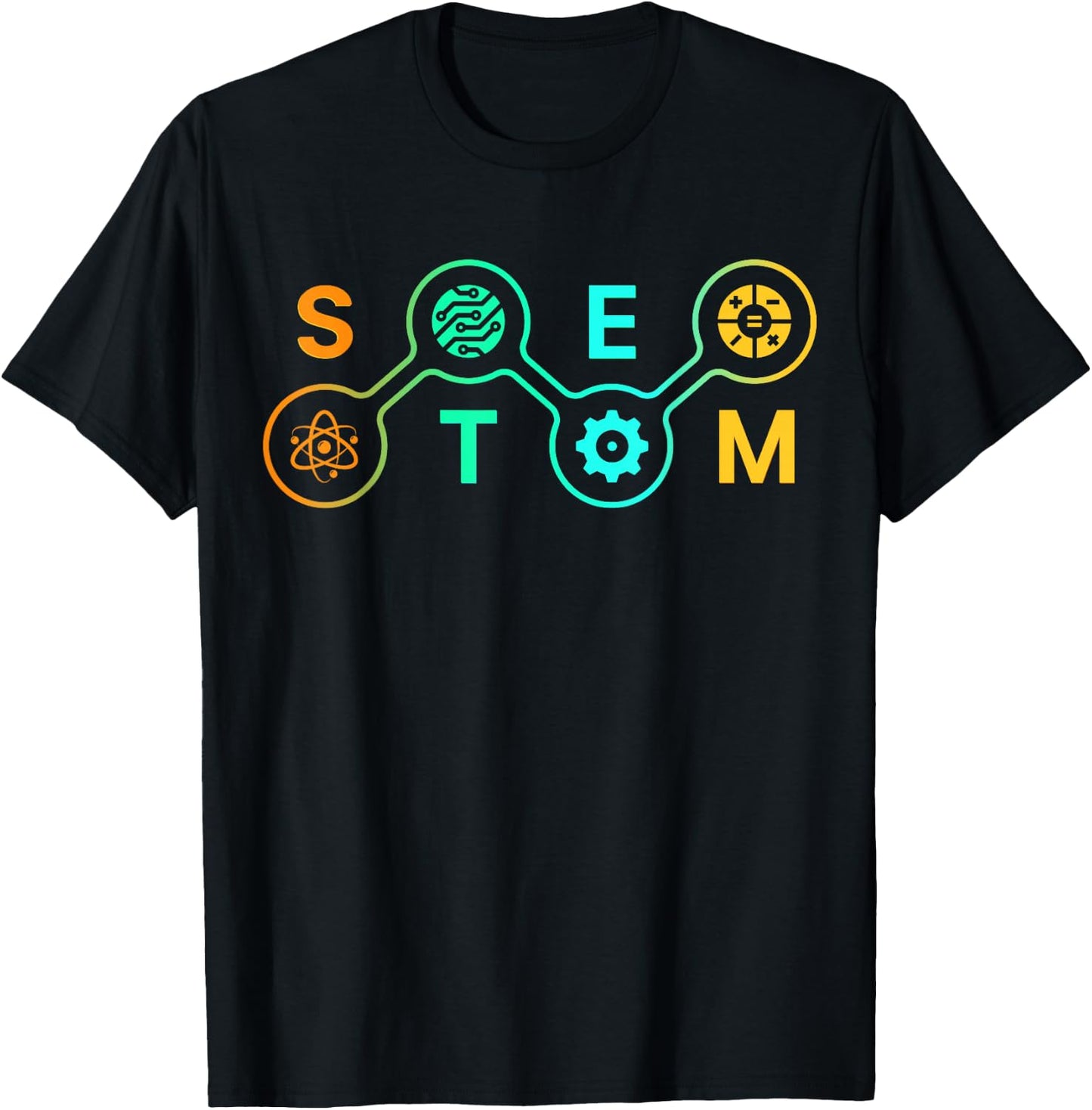 STEM Teacher Science Technology Engineering Math , Black T-Shirt - T-Shirt | Black
