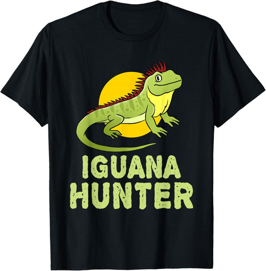 Iguana Hunter Iguana Lover Gift T-Shirt - T-Shirt | Black