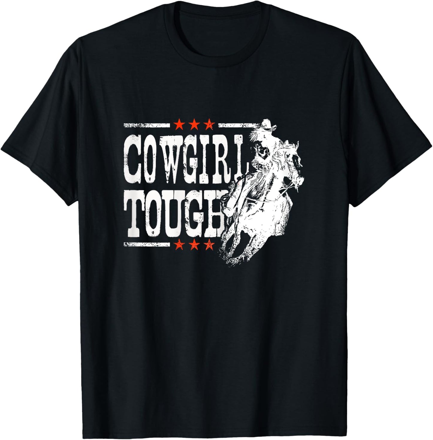 Cowgirl Tough Shirt Cowgirl Shirt Tough Cow Girl T-Shirt - T-Shirt | Black