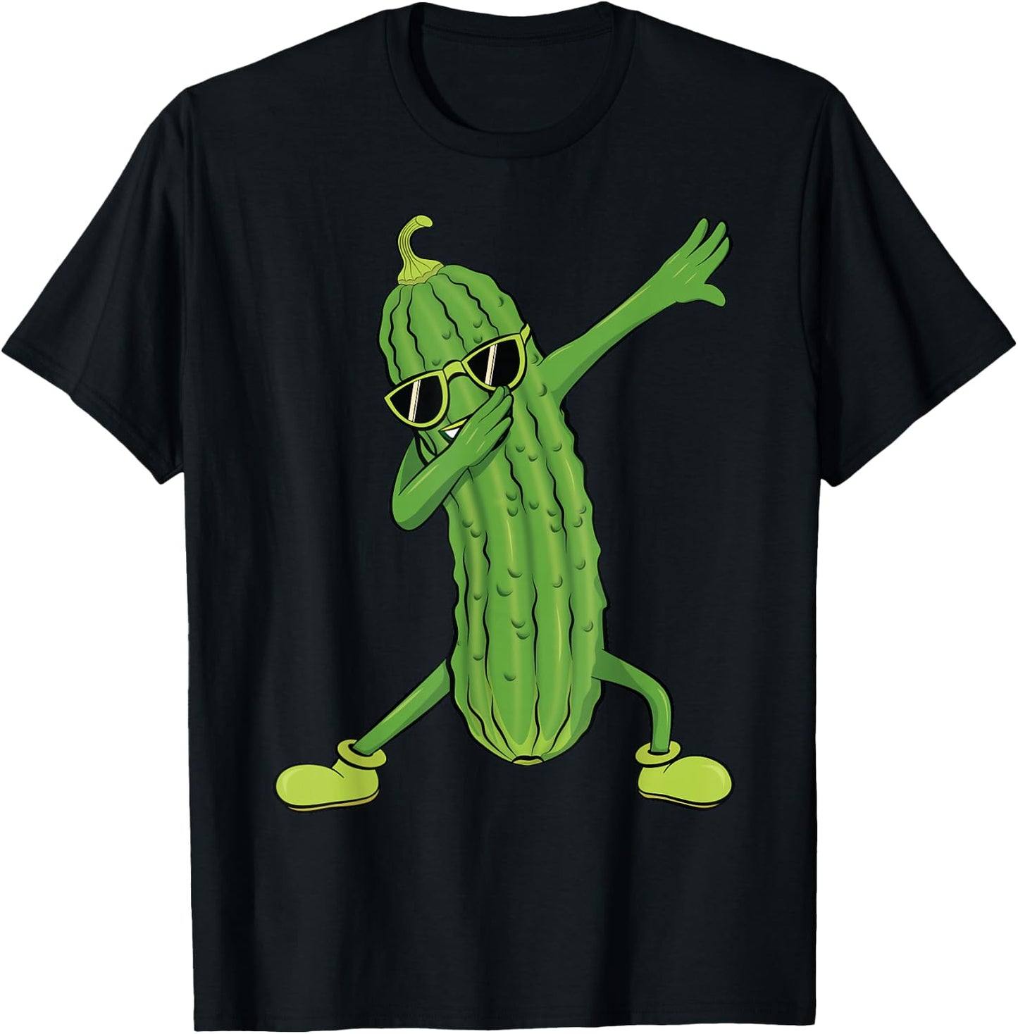 Dabbing Pickle Dancing Cucumber Lover Funny Gifts T-Shirt - T-Shirt | Black