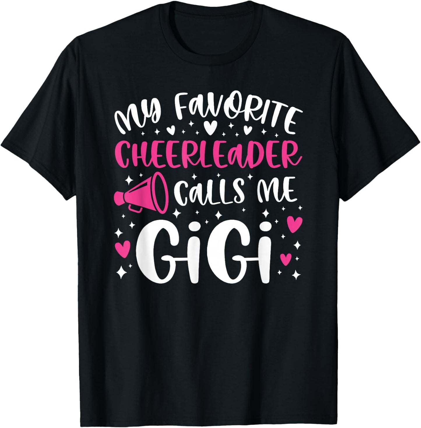 Proud Cheer Gigi Grandma Of A Cheerleader Gigi T-Shirt - T-Shirt | Black