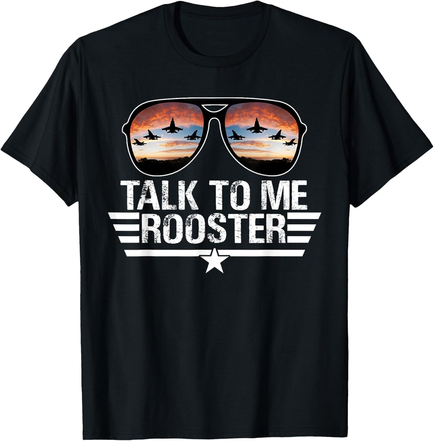 Talk To Me Rooster , Black T-Shirt - T-Shirt | Black