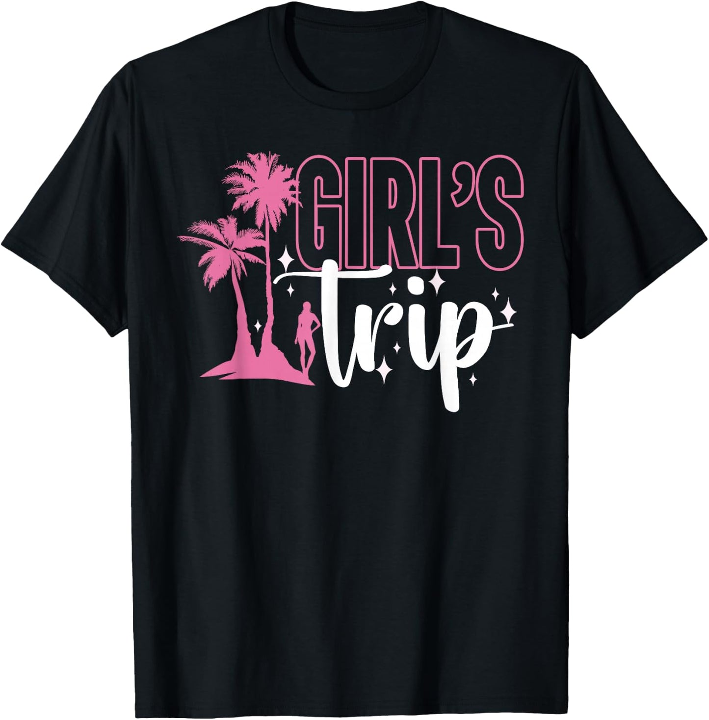 Girl's Trip Girl Cute Friends Girls Trip T-Shirt - T-Shirt | Black