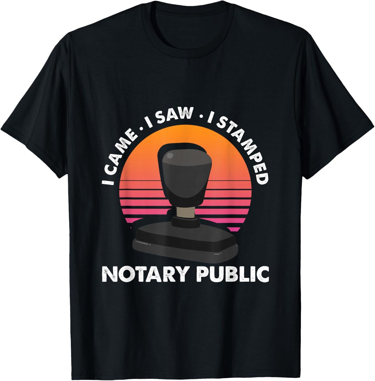 Notar Lawyer Attorney Profession Ich kam, sah Stamped T-Shirt - T-Shirt | Black