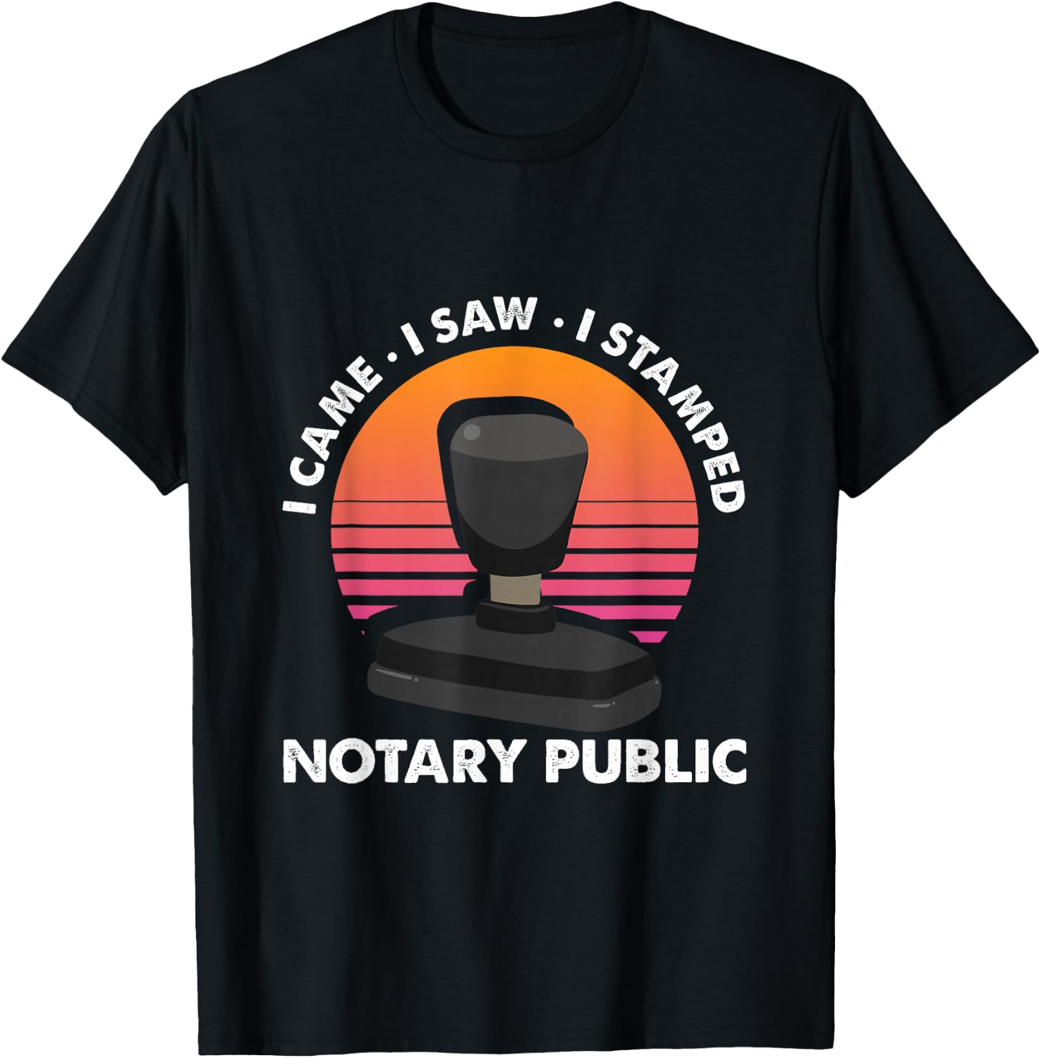 Notar Lawyer Attorney Profession Ich kam, sah Stamped T-Shirt - T-Shirt | Black