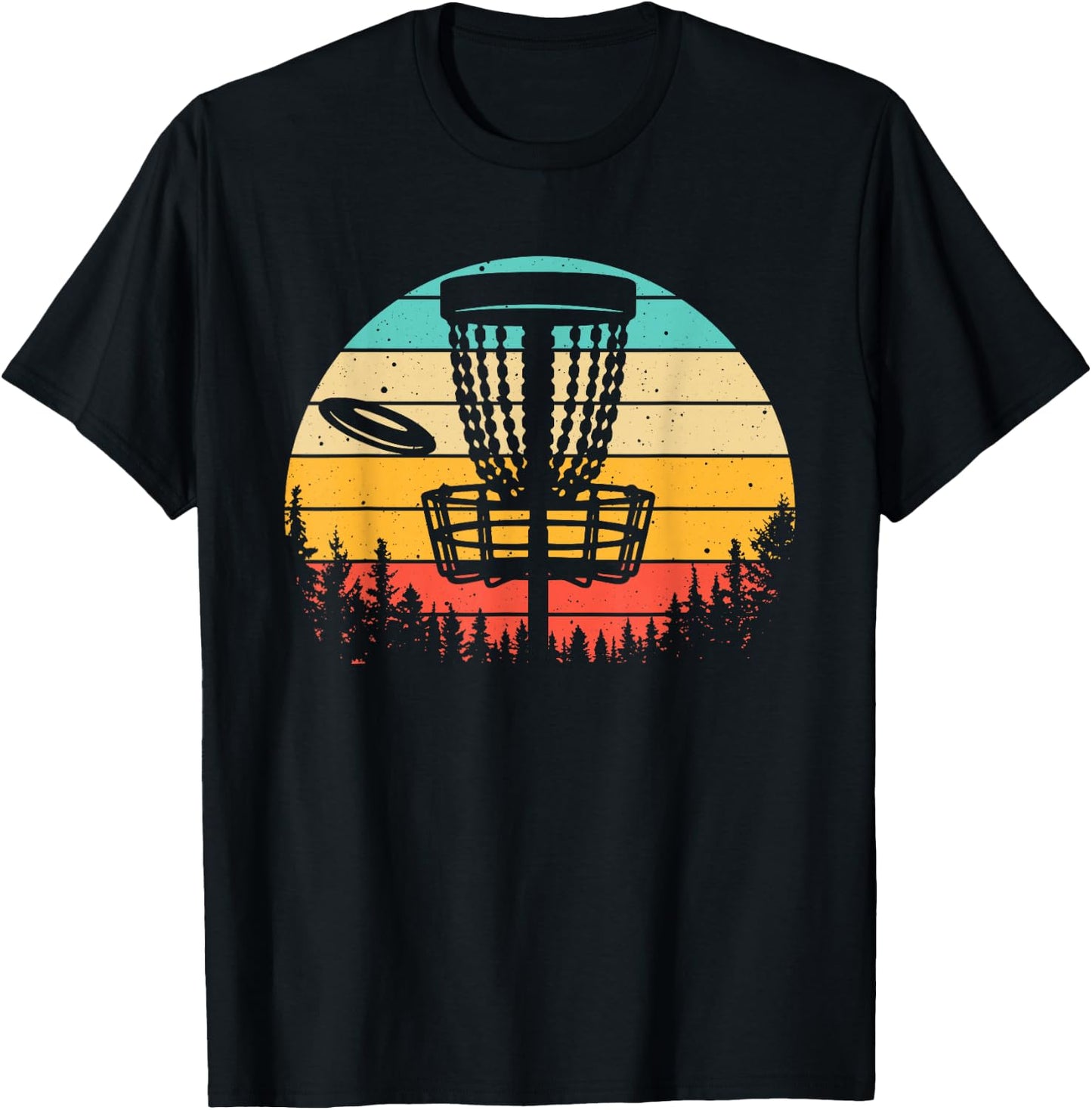 Funny Disc Golf Art Women Vintage Disc Golfer Lovers T-Shirt - T-Shirt | Black