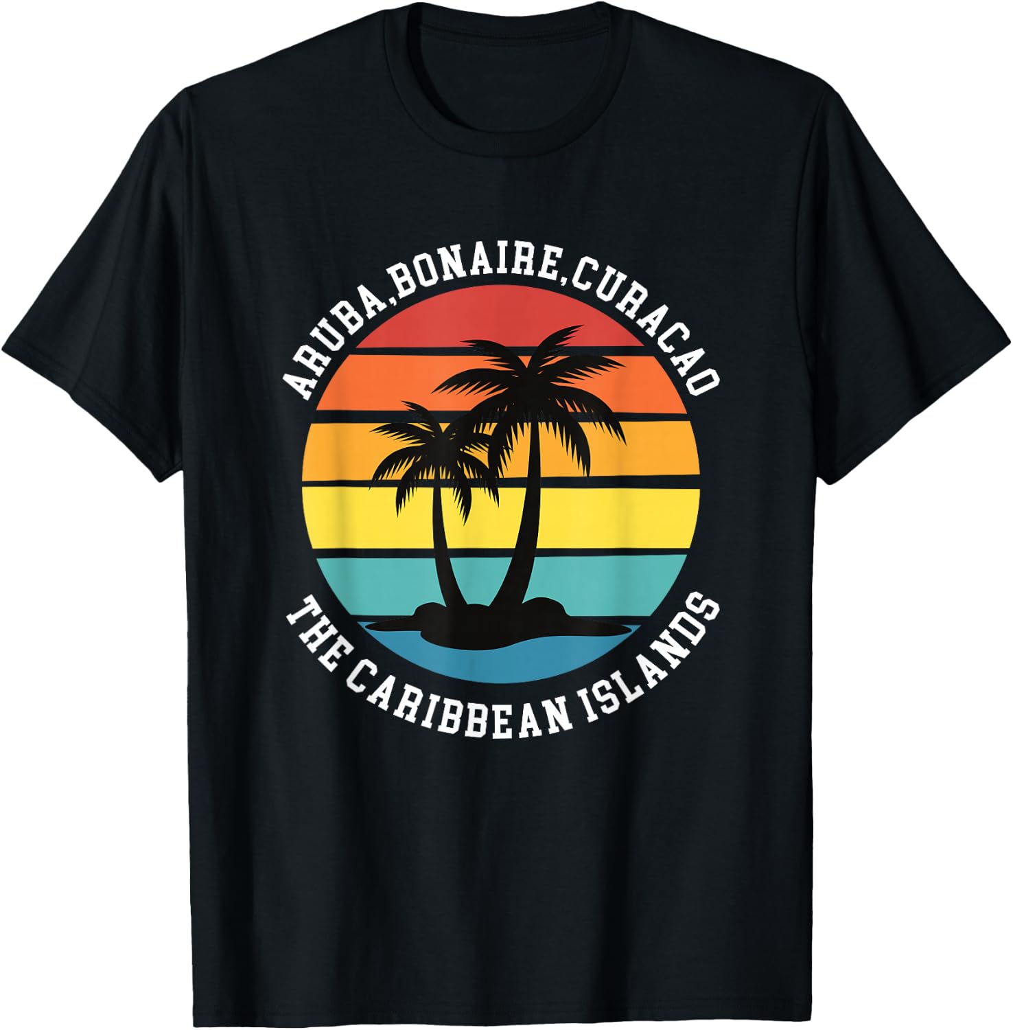 Aruba,Bonaire,Curacao The Caribbean Islands Vacation T-Shirt - T-Shirt | Black