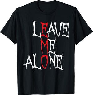 Leave me Alone Emo Aesthetic Goth Scene Alternative Music T-Shirt - T-Shirt | Black