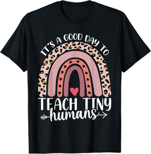 Its Good Day To Teach Tiny Humans Daycare Provider Teacher T-Shirt - T-Shirt | Black