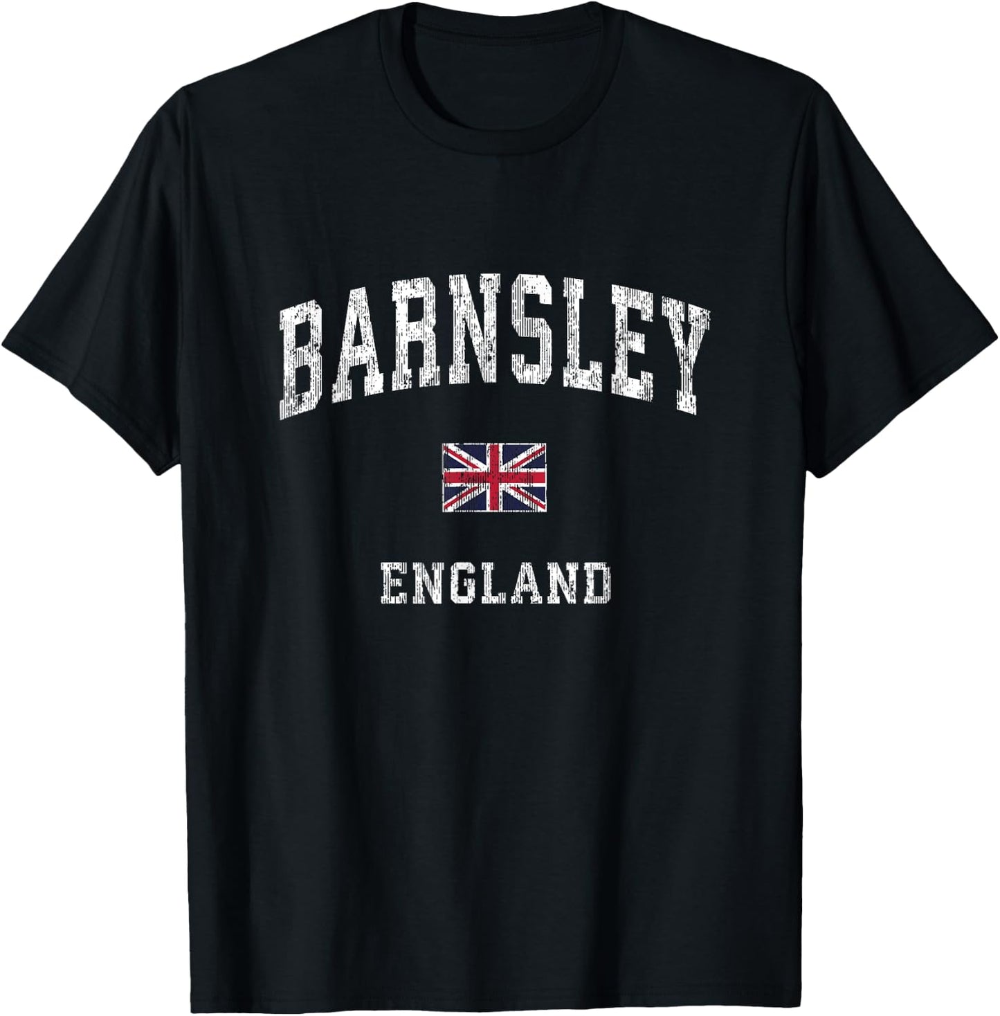 Barnsley England Vintage Athletic Sports Design T-Shirt - T-Shirt | Black