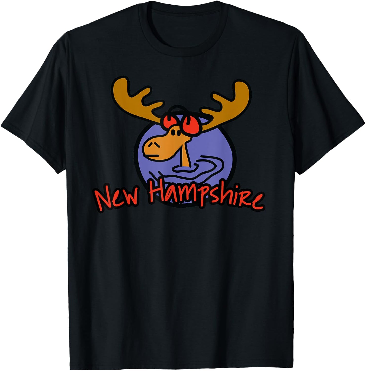 New Hampshire Moose product T-Shirt - T-Shirt | Black