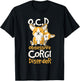 Cute Funny OCD Obsessive Corgi Disorder Dog Gift T-Shirt - T-Shirt | Black